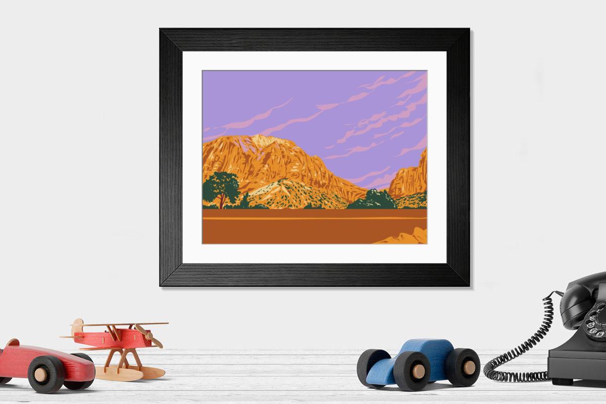 Shown hanging in a room: Modern 14"x12" (36x31cm)