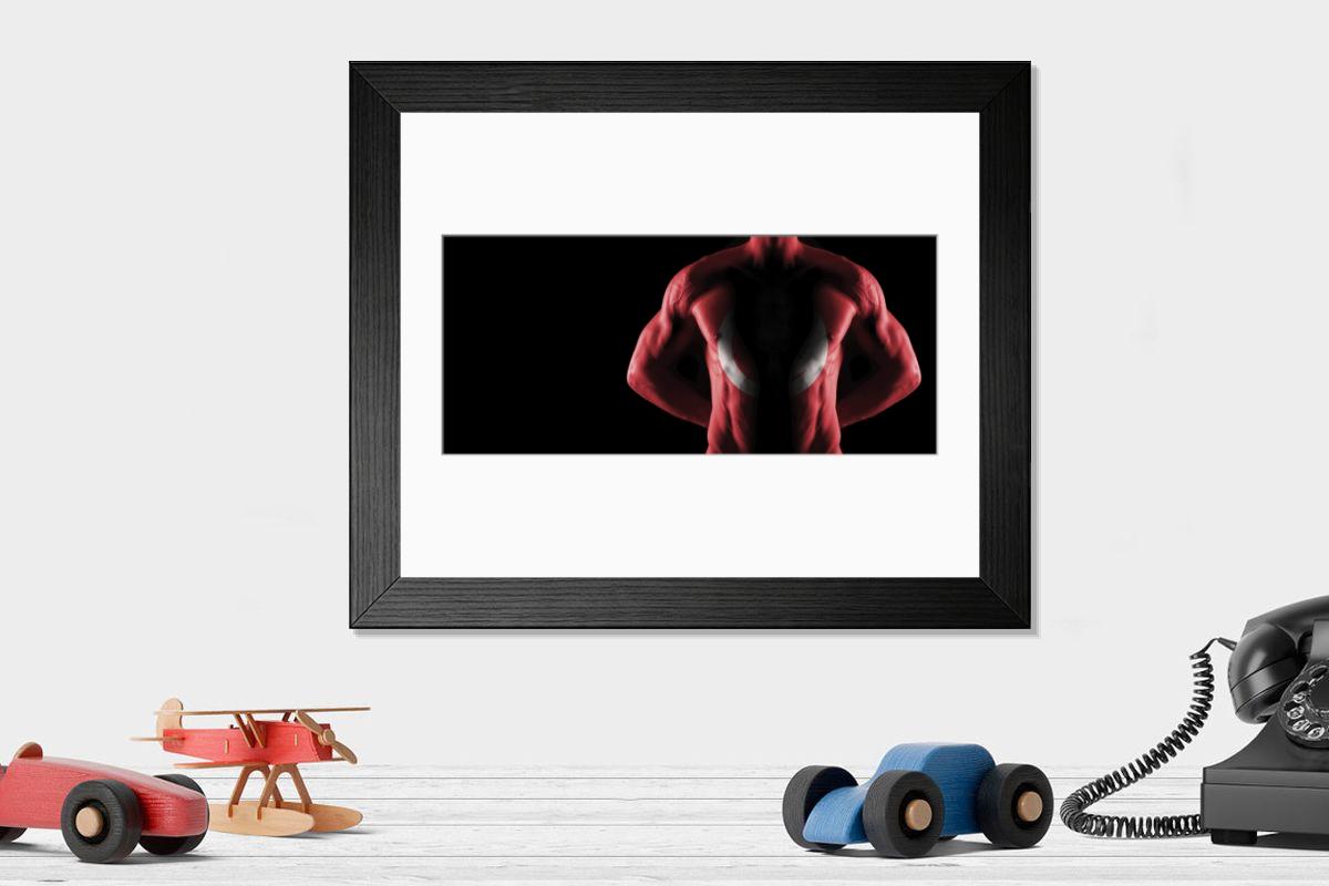 Shown hanging in a room: Modern 14"x12" (36x31cm)