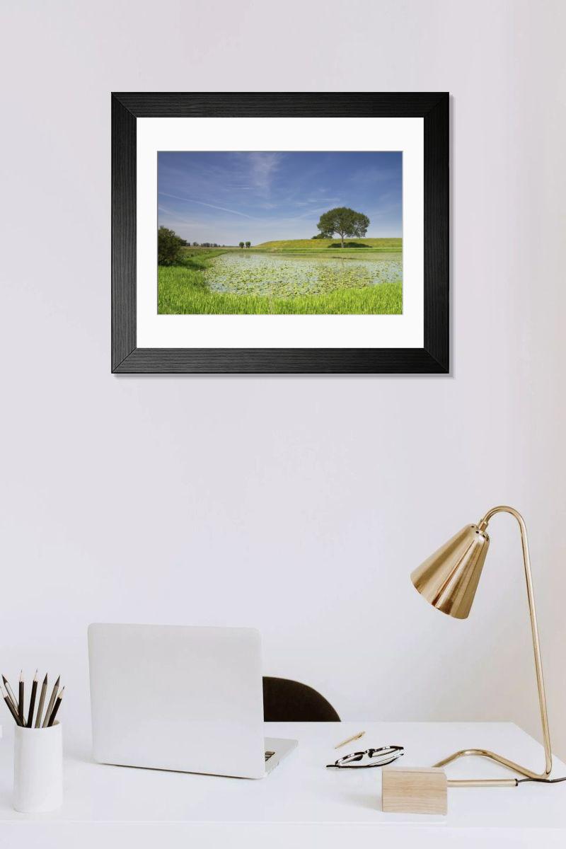 Shown hanging in a room: Modern 14"x12" (36x31cm)