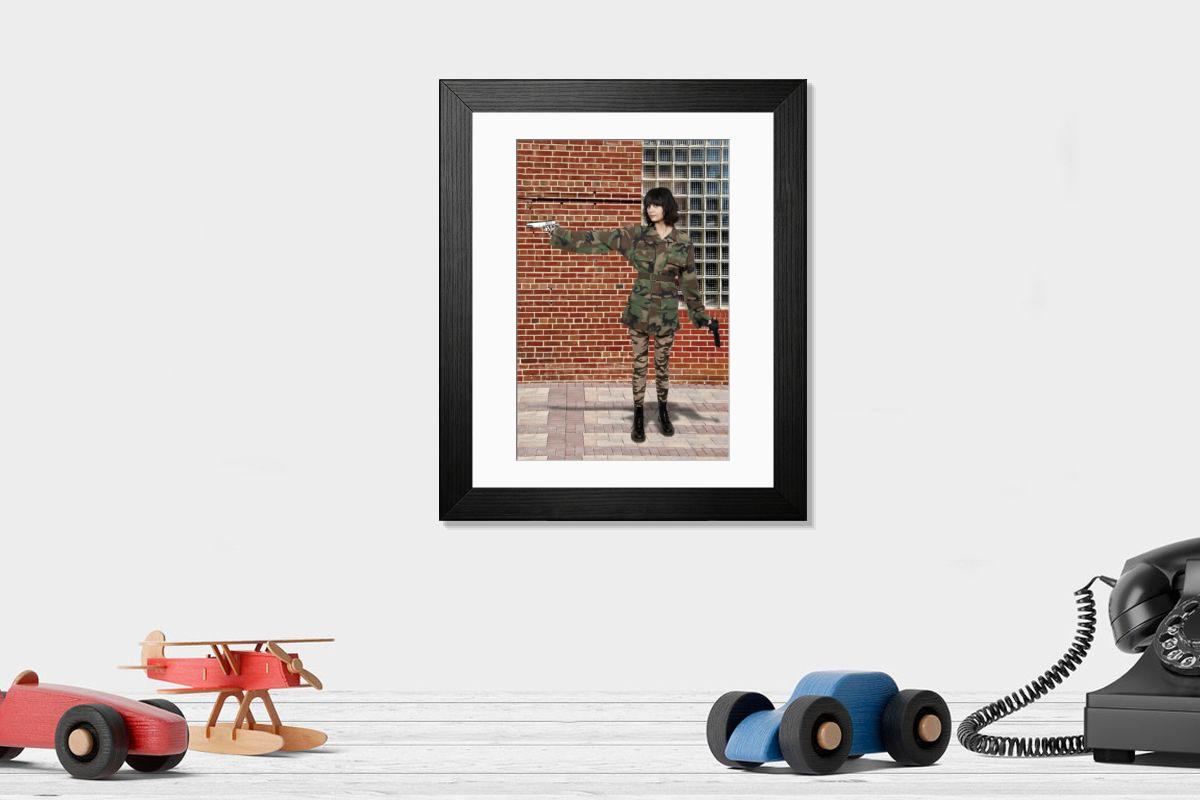 Shown hanging in a room: Modern 14"x12" (36x31cm)