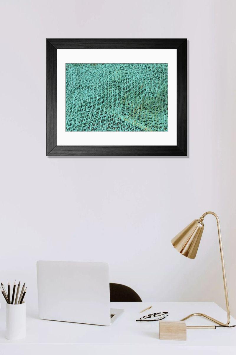 Shown hanging in a room: Modern 14"x12" (36x31cm)