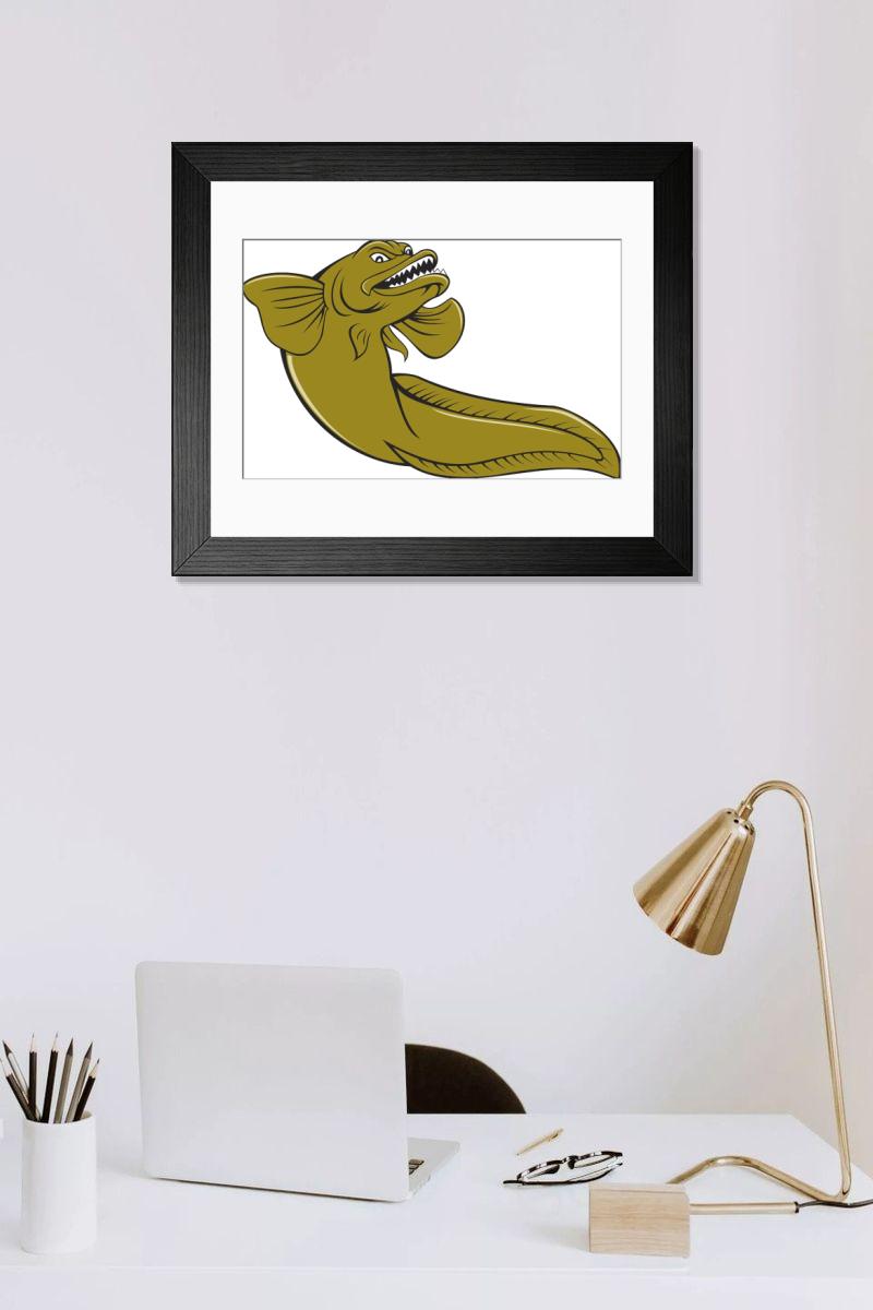 Shown hanging in a room: Modern 14"x12" (36x31cm)