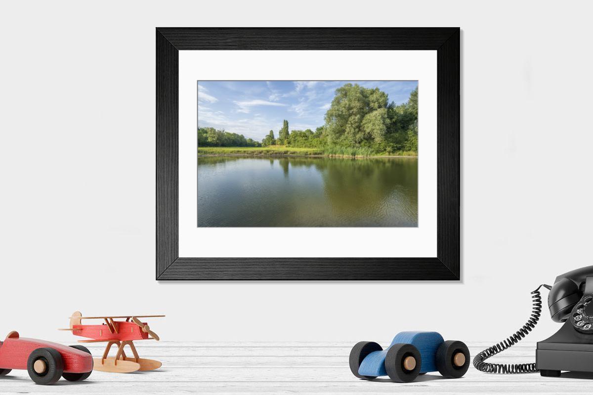 Shown hanging in a room: Modern 14"x12" (36x31cm)