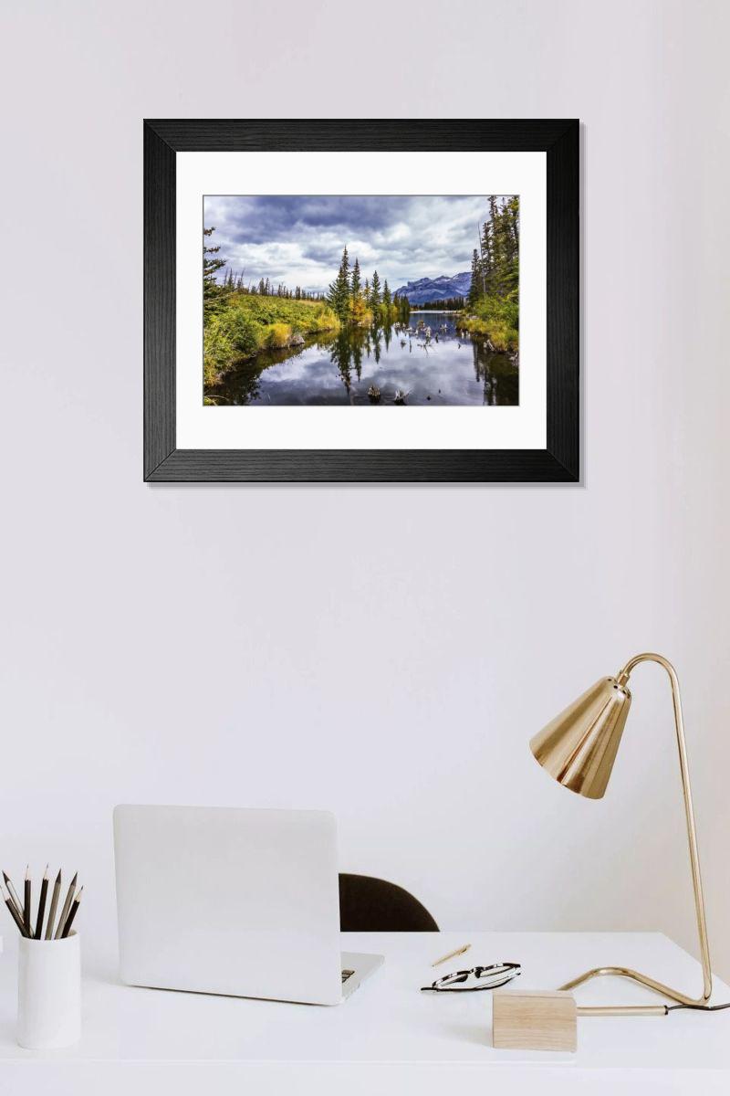 Shown hanging in a room: Modern 14"x12" (36x31cm)
