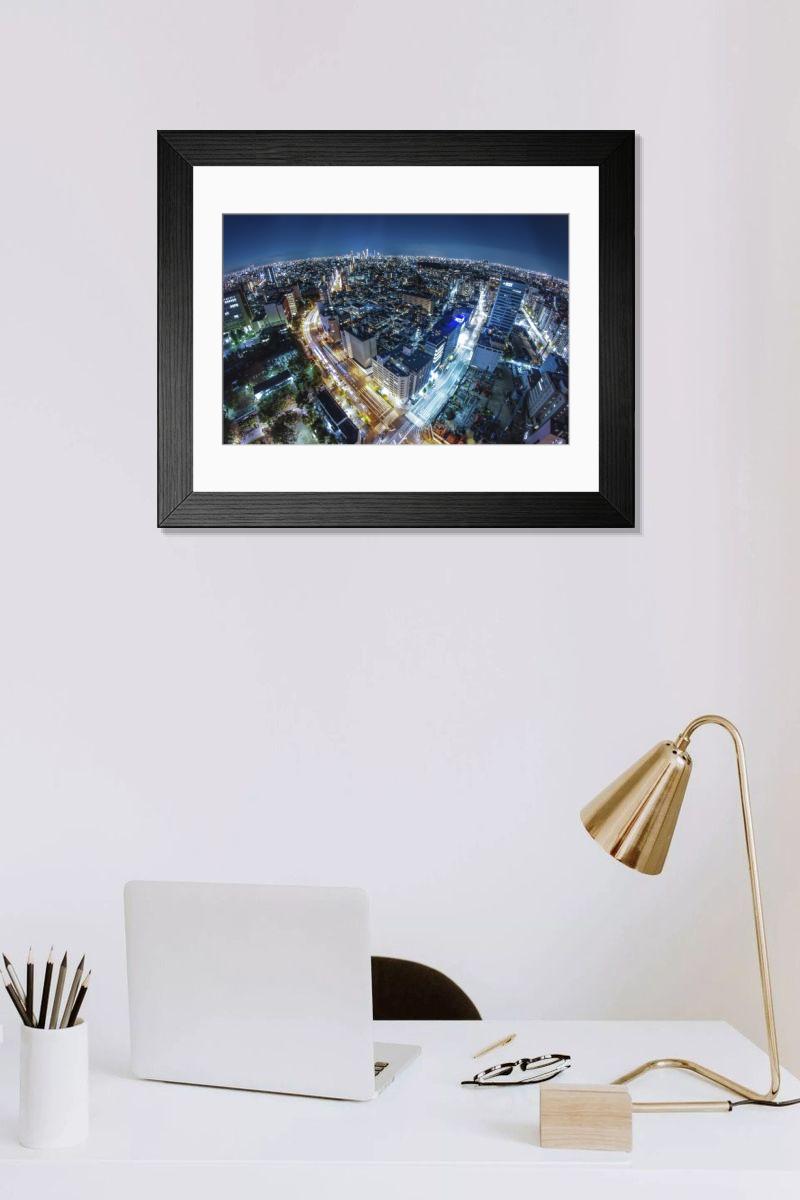 Shown hanging in a room: Modern 14"x12" (36x31cm)