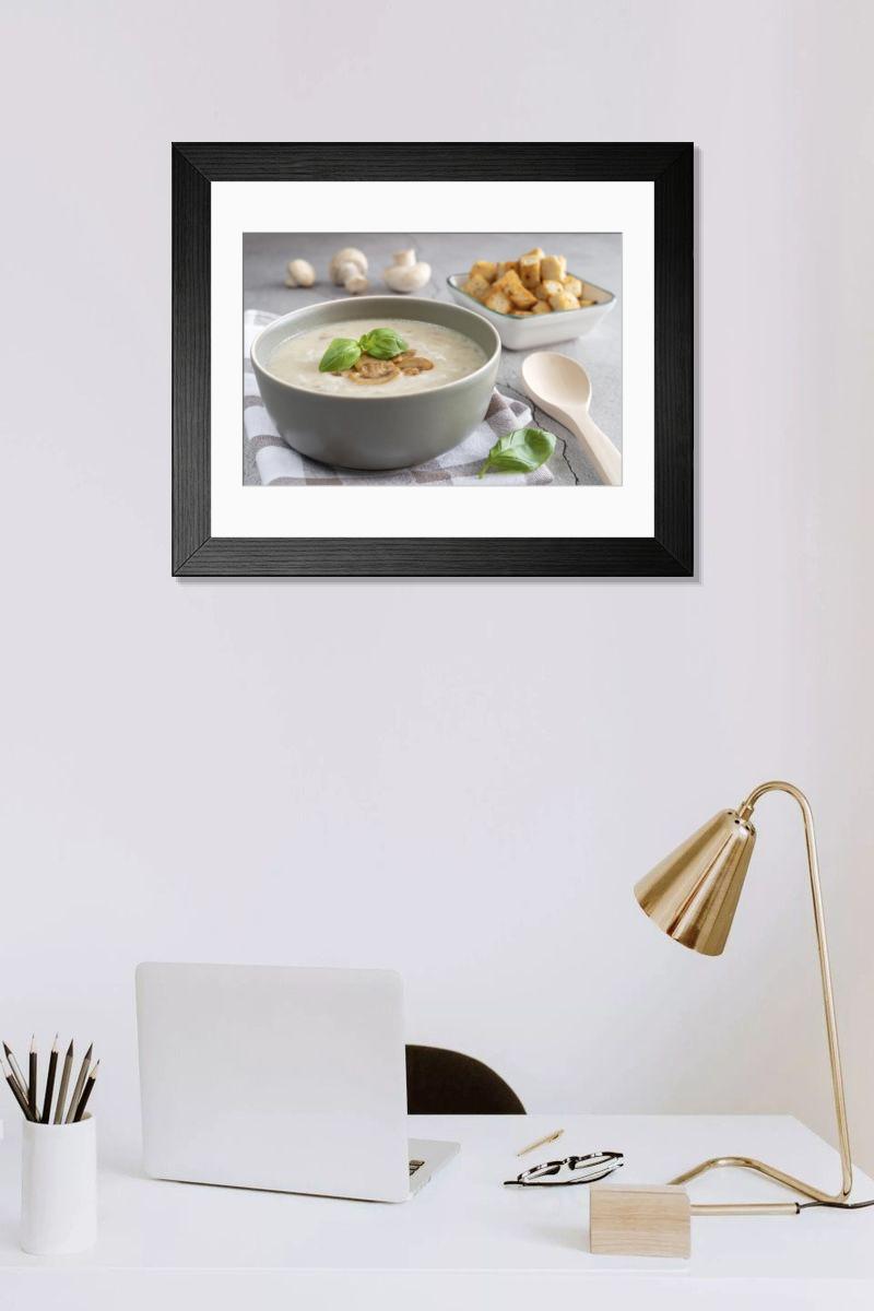 Shown hanging in a room: Modern 14"x12" (36x31cm)