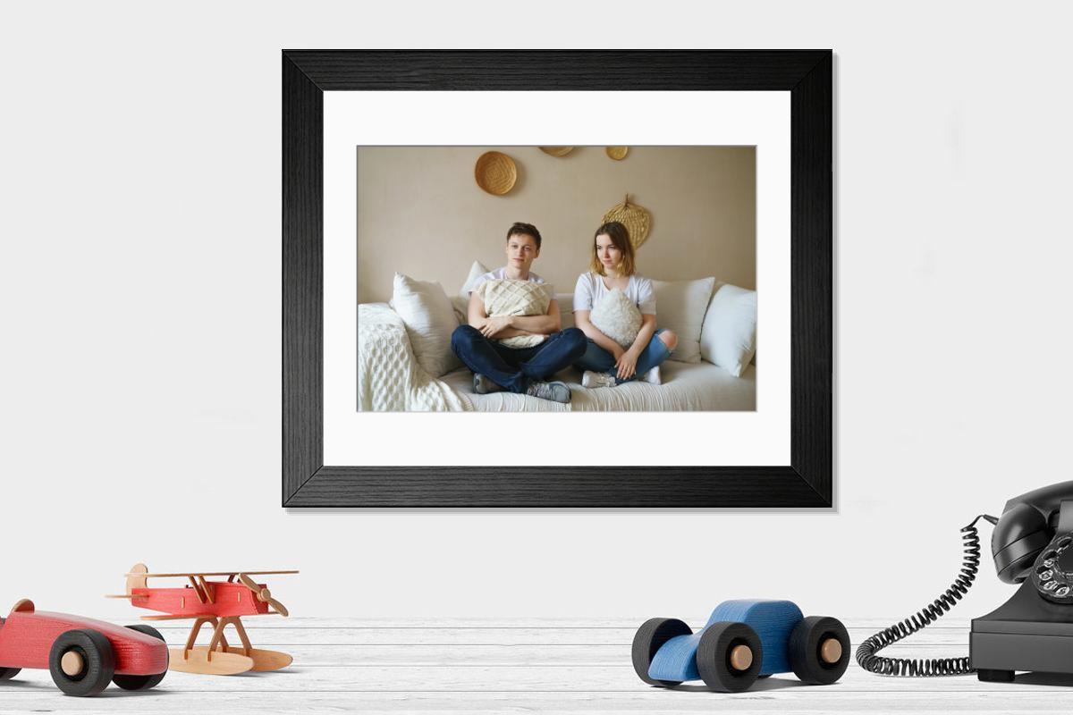 Shown hanging in a room: Modern 14"x12" (36x31cm)