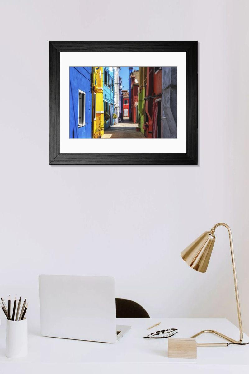 Shown hanging in a room: Modern 14"x12" (36x31cm)