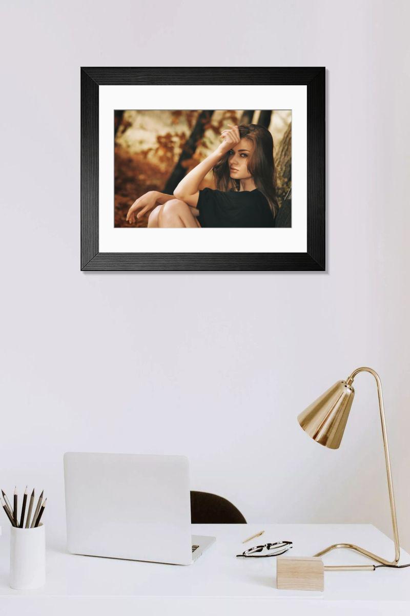 Shown hanging in a room: Modern 14"x12" (36x31cm)
