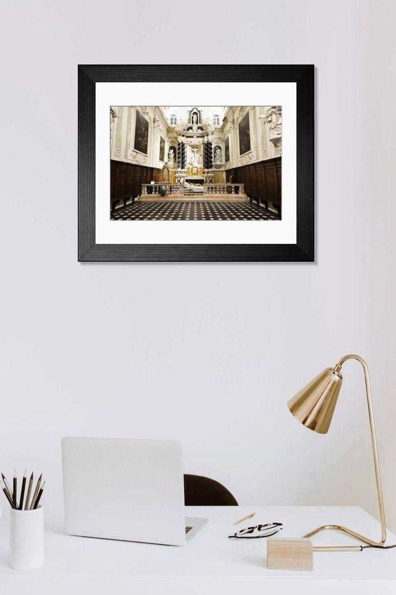 Shown hanging in a room: Modern 14"x12" (36x31cm)