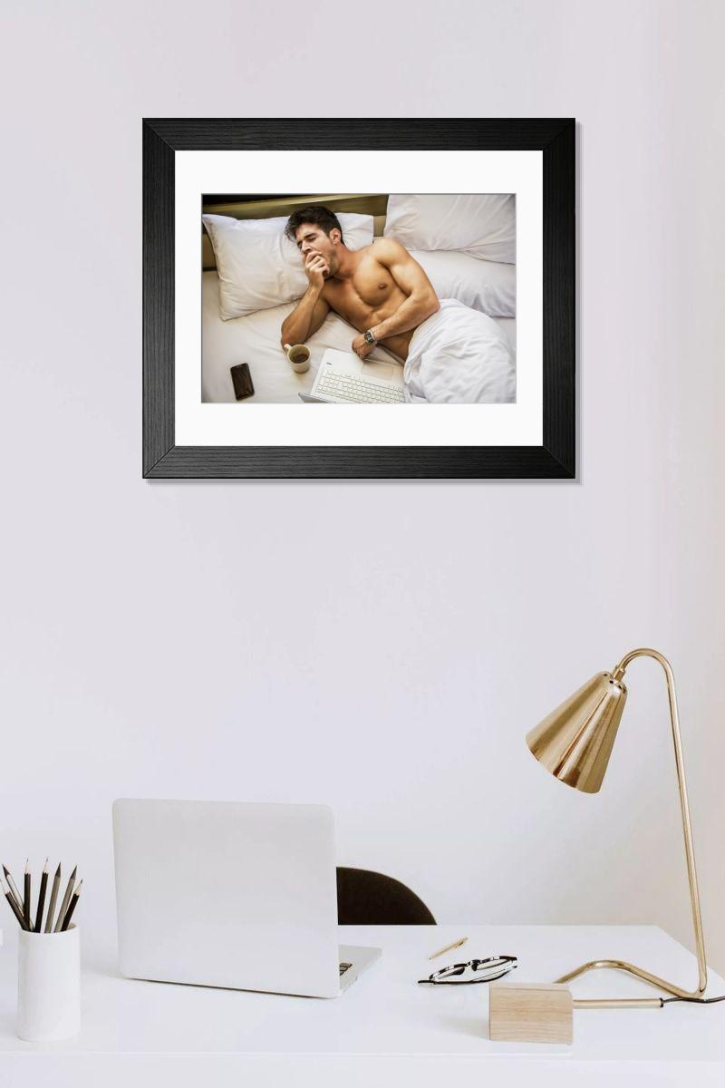 Shown hanging in a room: Modern 14"x12" (36x31cm)