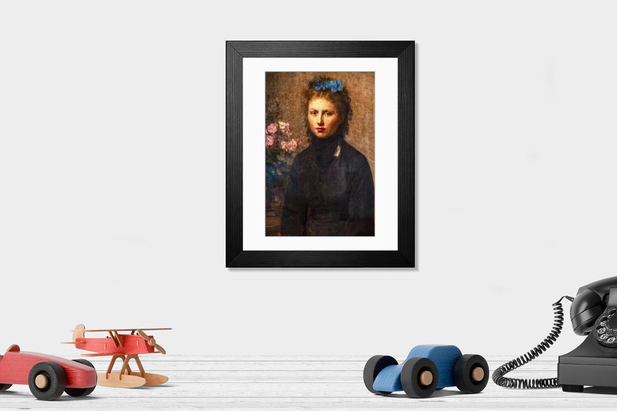 Shown hanging in a room: Modern 14"x12" (36x31cm)