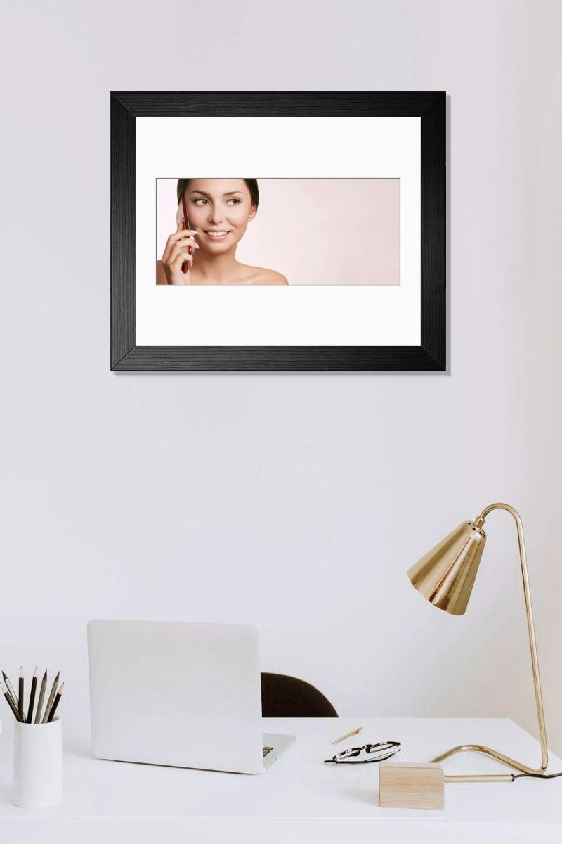 Shown hanging in a room: Modern 14"x12" (36x31cm)