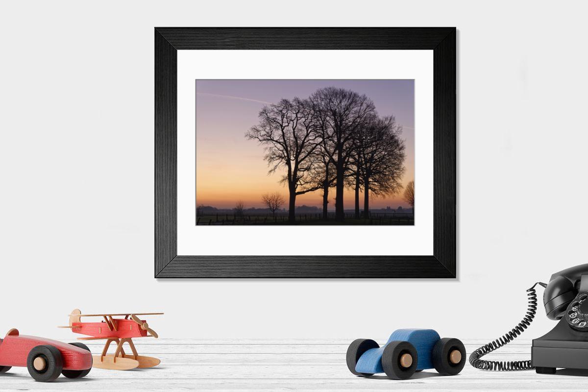 Shown hanging in a room: Modern 14"x12" (36x31cm)