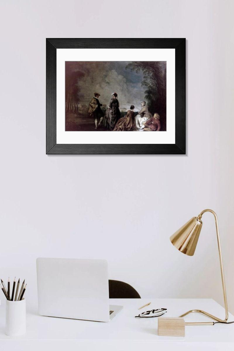 Shown hanging in a room: Modern 14"x12" (36x31cm)