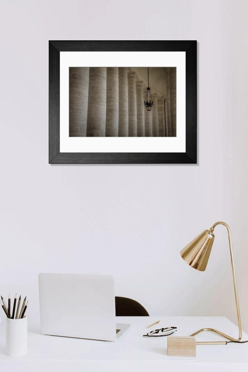 Shown hanging in a room: Modern 14"x12" (36x31cm)