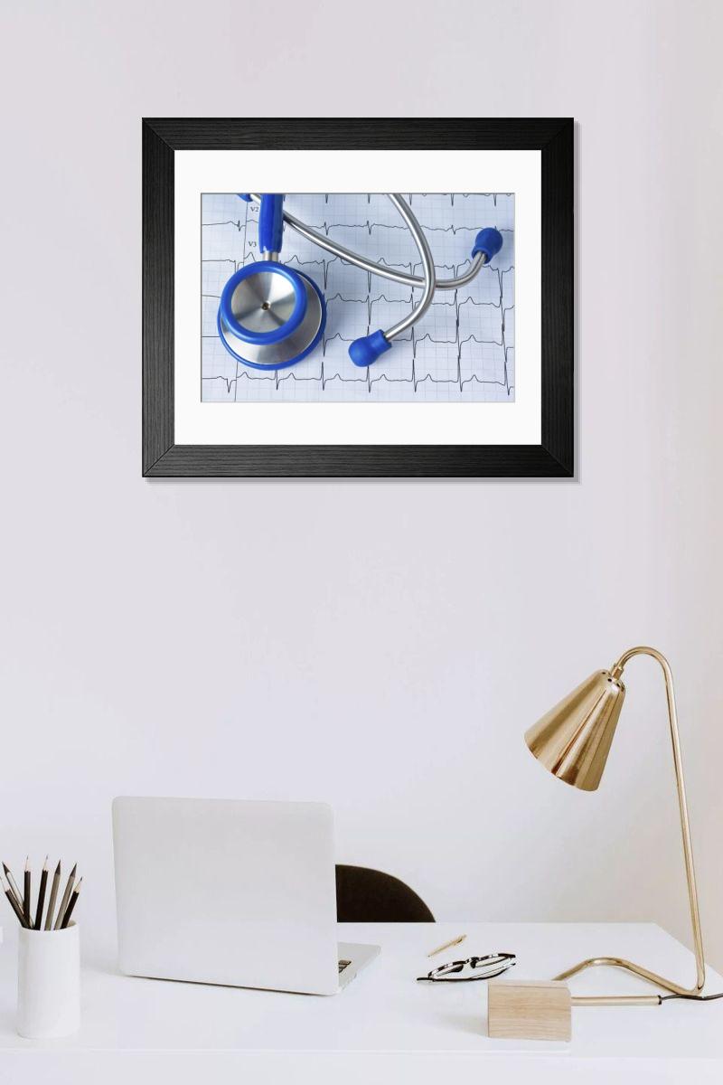 Shown hanging in a room: Modern 14"x12" (36x31cm)