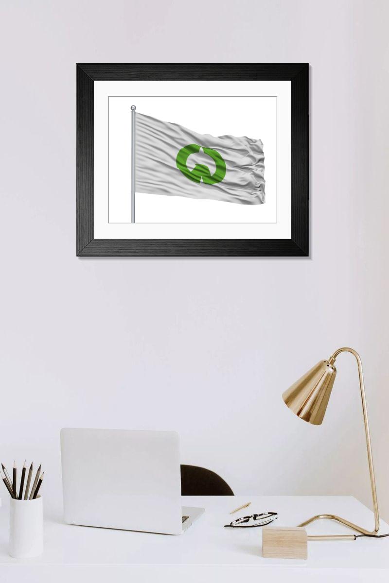 Shown hanging in a room: Modern 14"x12" (36x31cm)
