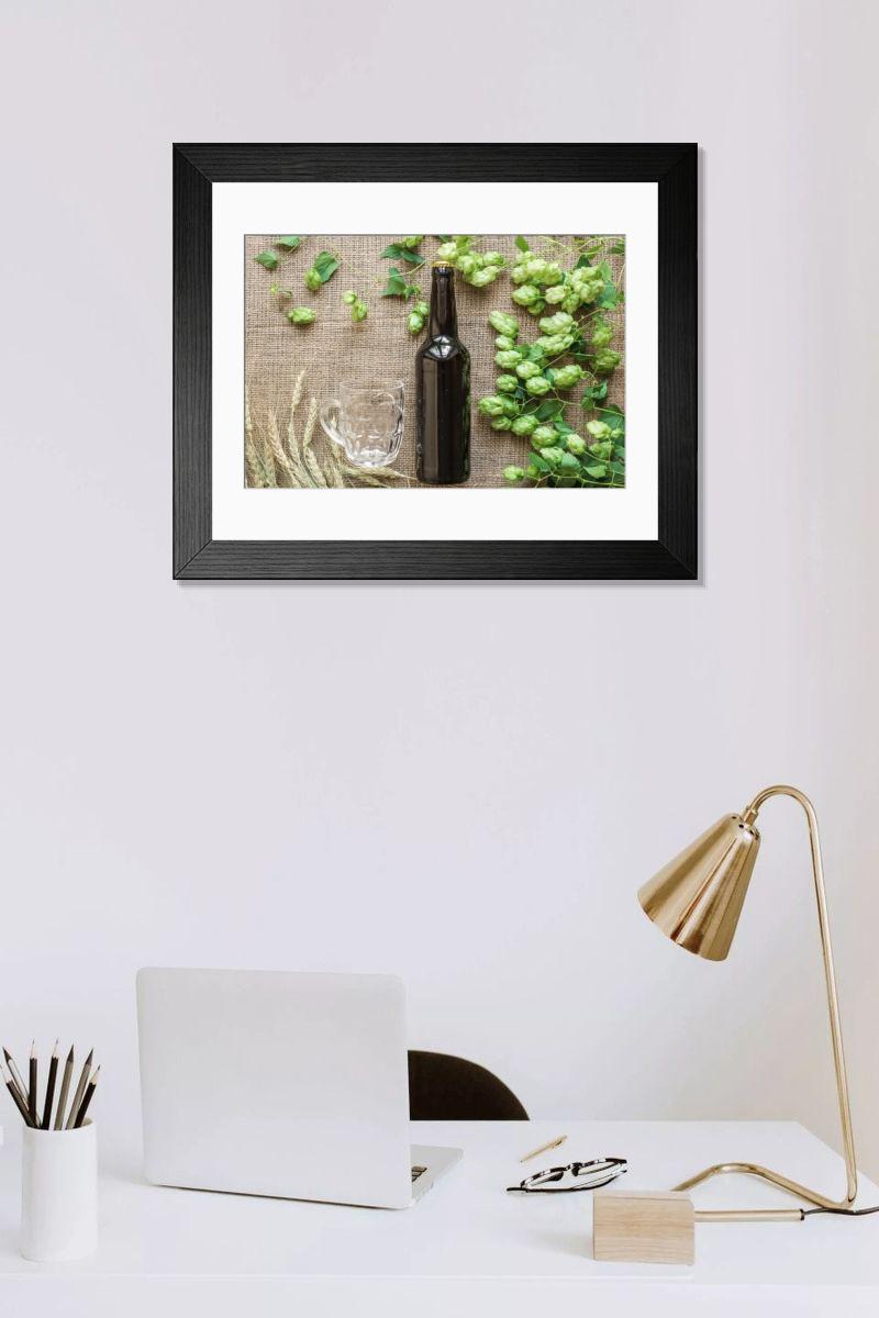 Shown hanging in a room: Modern 14"x12" (36x31cm)