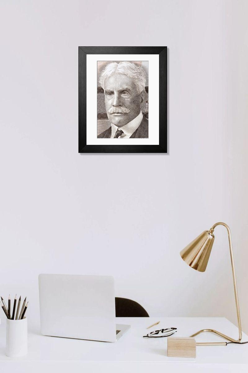 Shown hanging in a room: Modern 14"x12" (36x31cm)