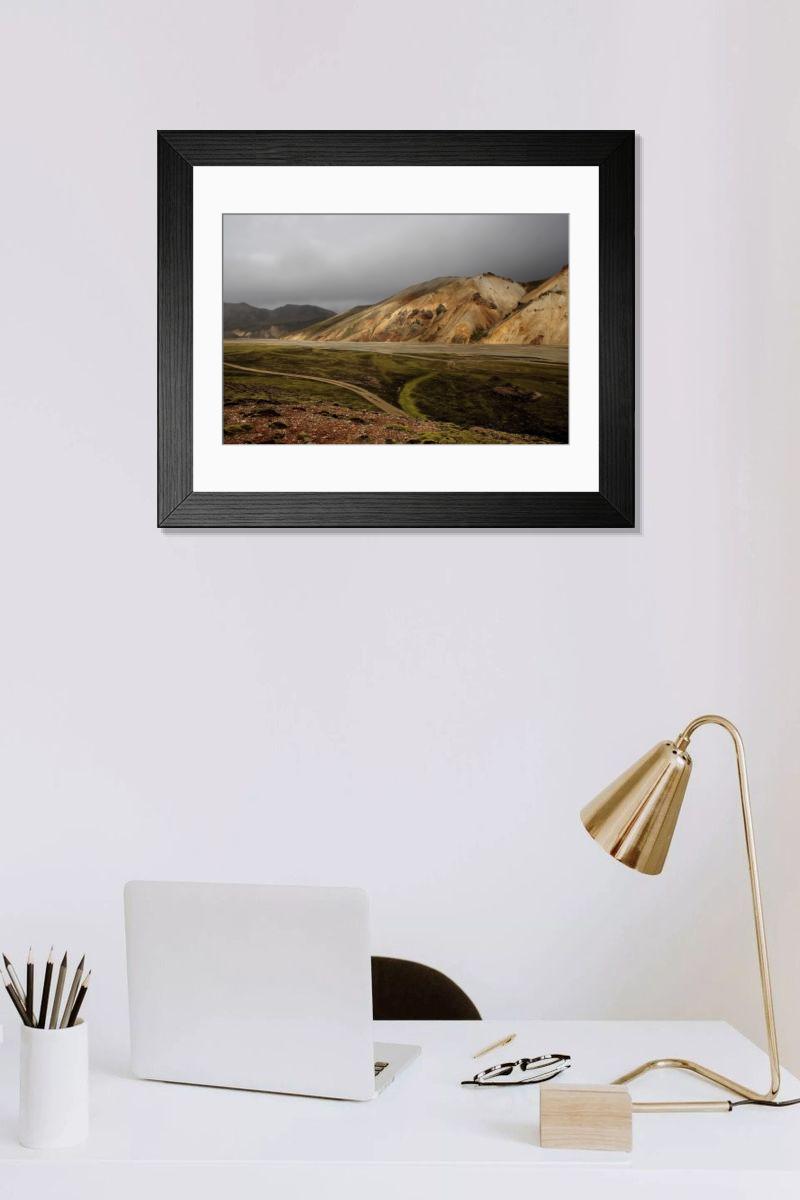 Shown hanging in a room: Modern 14"x12" (36x31cm)