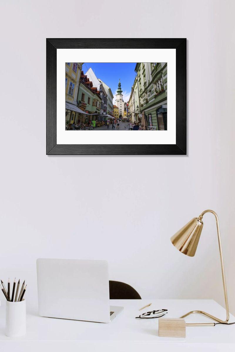 Shown hanging in a room: Modern 14"x12" (36x31cm)