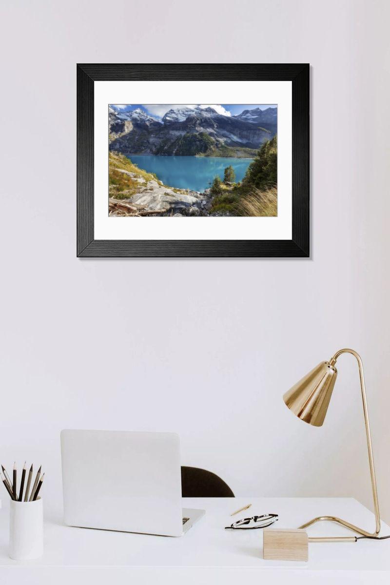 Shown hanging in a room: Modern 14"x12" (36x31cm)