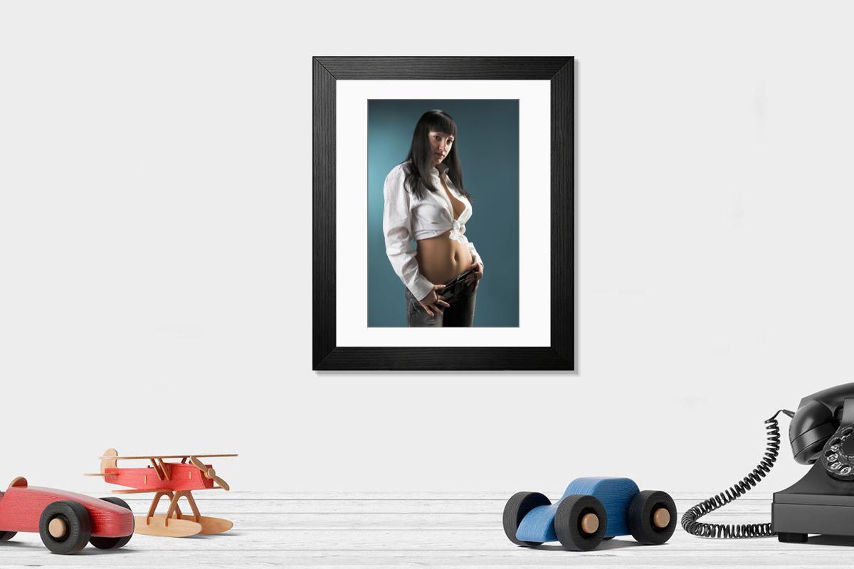 Shown hanging in a room: Modern 14"x12" (36x31cm)