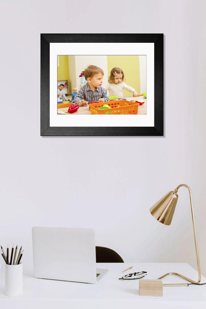 Shown hanging in a room: Modern 14"x12" (36x31cm)