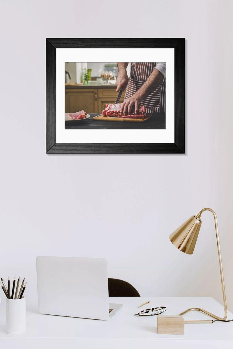 Shown hanging in a room: Modern 14"x12" (36x31cm)