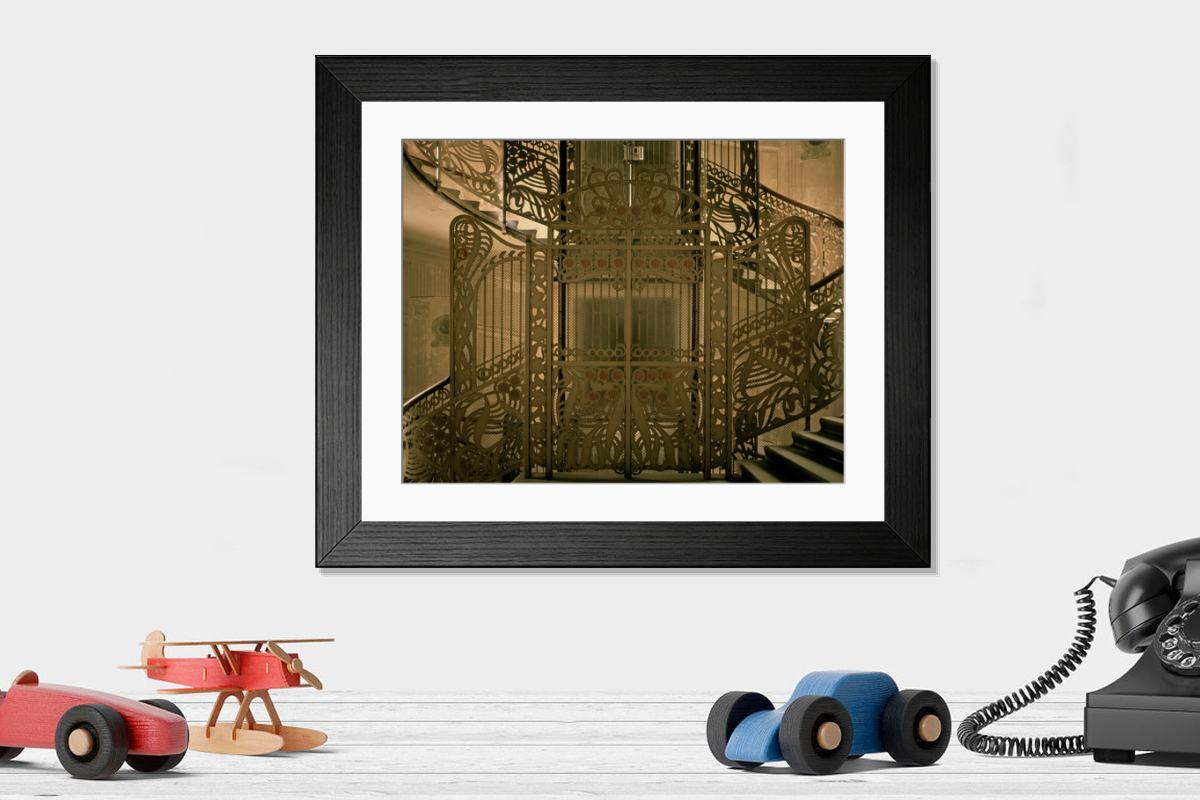 Shown hanging in a room: Modern 14"x12" (36x31cm)