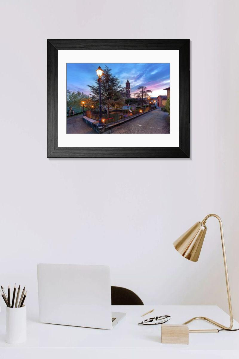 Shown hanging in a room: Modern 14"x12" (36x31cm)