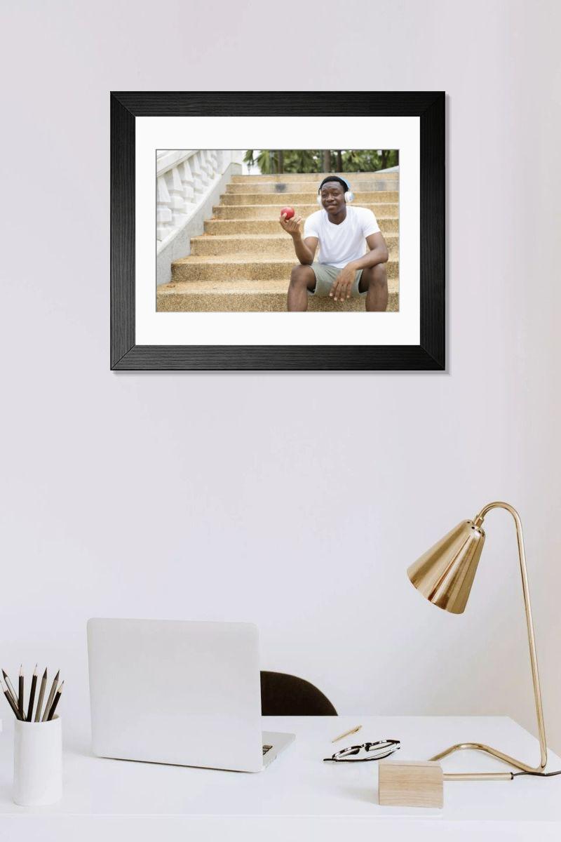 Shown hanging in a room: Modern 14"x12" (36x31cm)