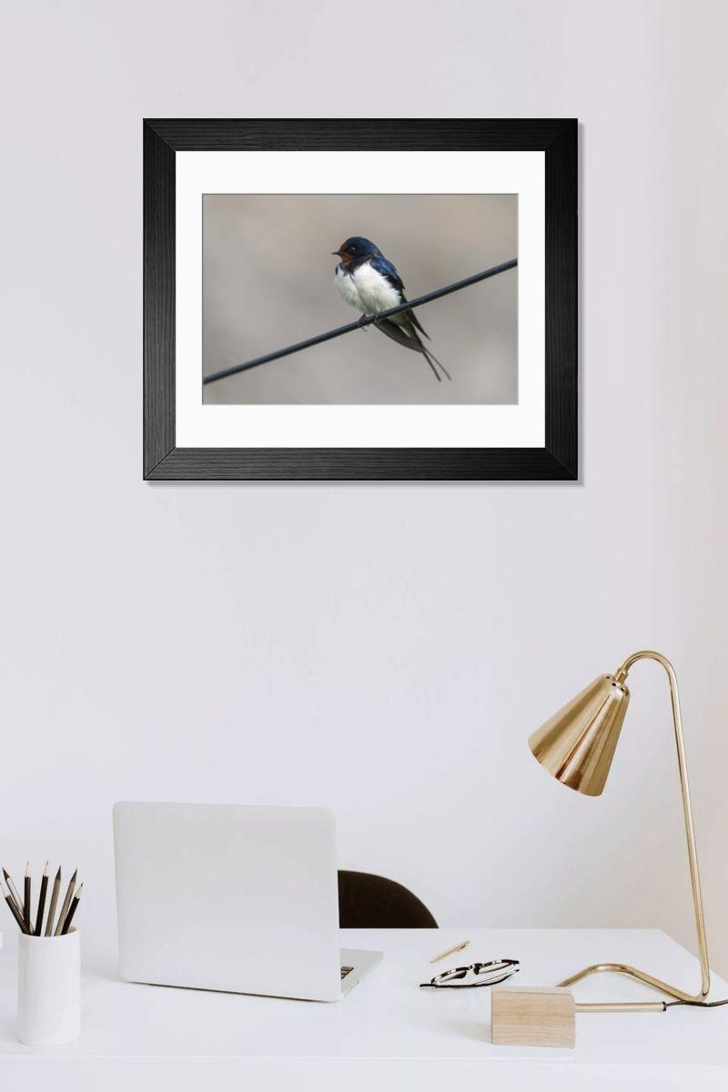 Shown hanging in a room: Modern 14"x12" (36x31cm)