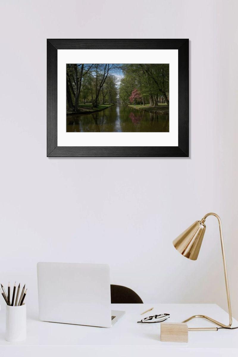 Shown hanging in a room: Modern 14"x12" (36x31cm)