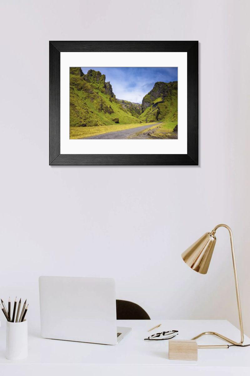 Shown hanging in a room: Modern 14"x12" (36x31cm)