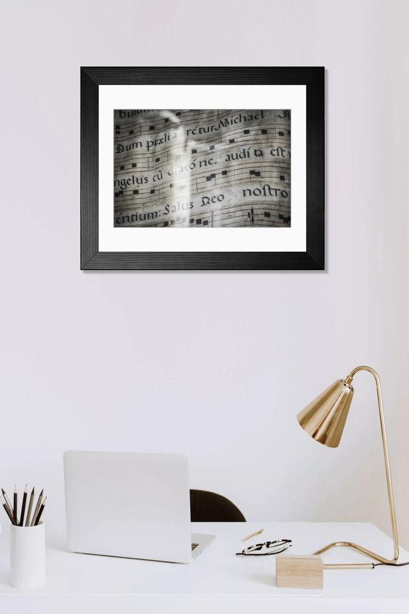 Shown hanging in a room: Modern 14"x12" (36x31cm)