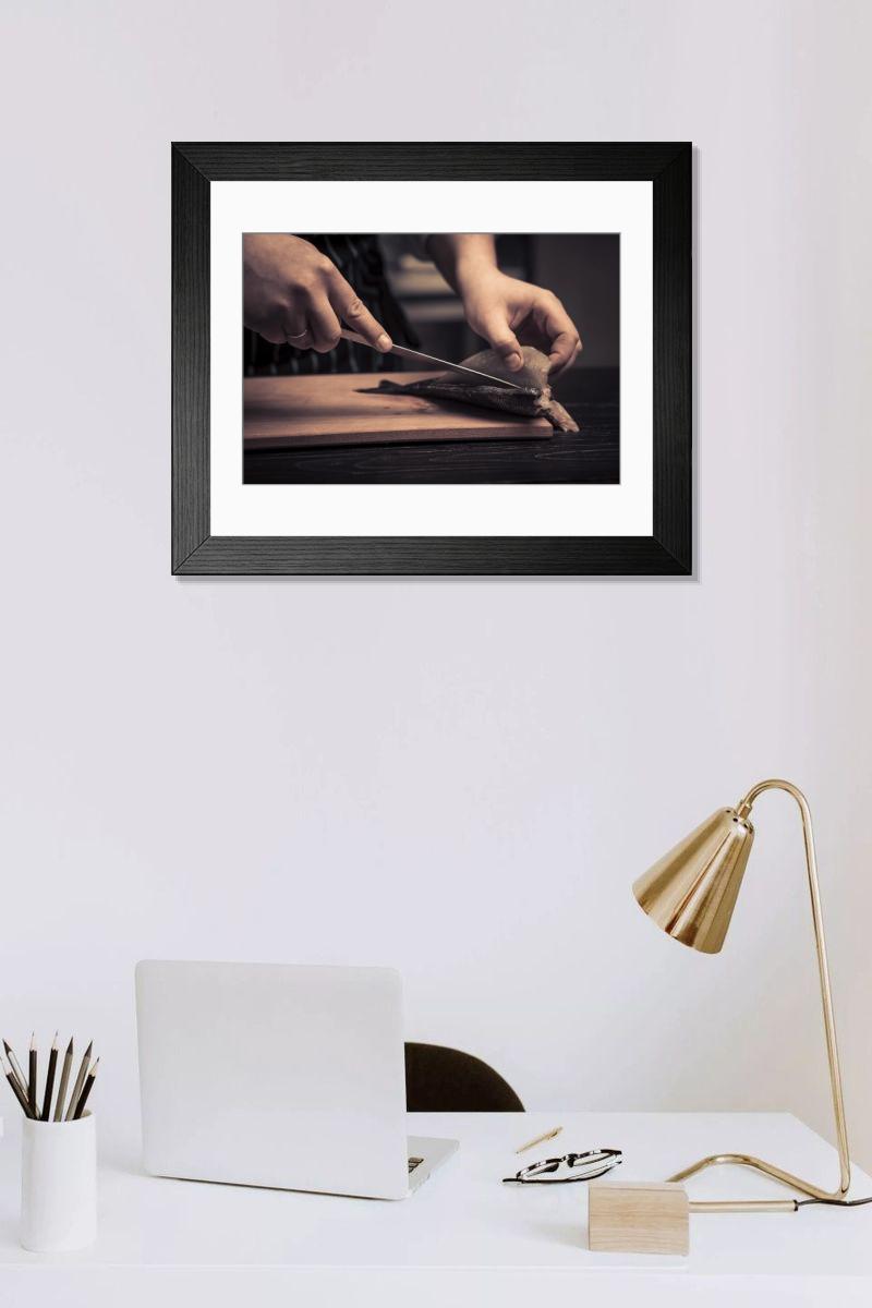 Shown hanging in a room: Modern 14"x12" (36x31cm)