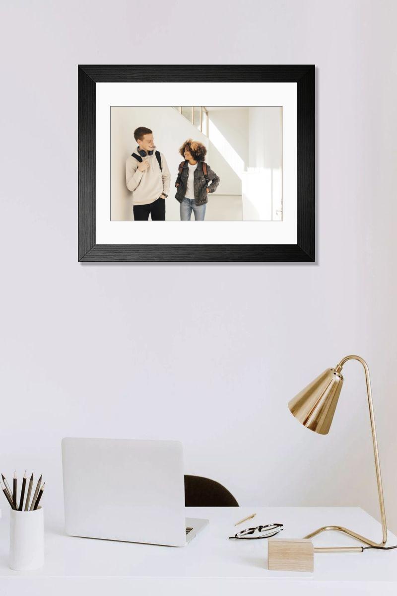 Shown hanging in a room: Modern 14"x12" (36x31cm)
