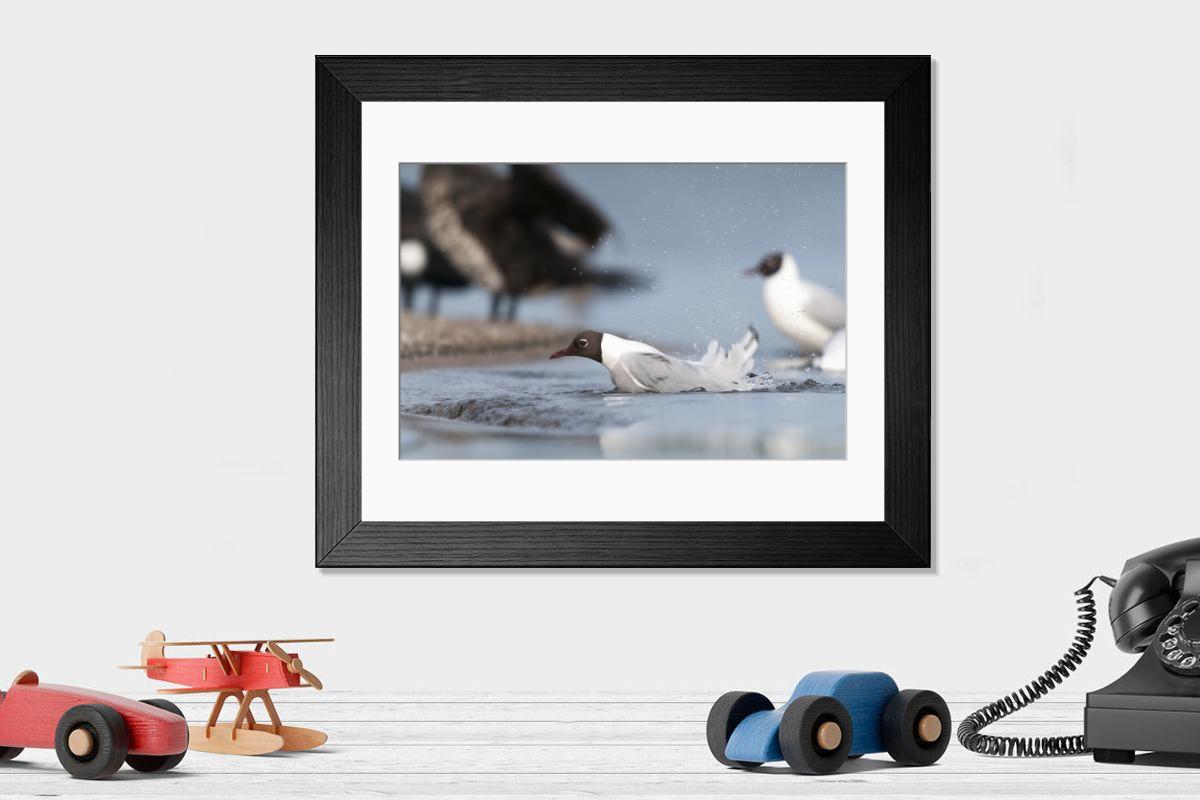 Shown hanging in a room: Modern 14"x12" (36x31cm)