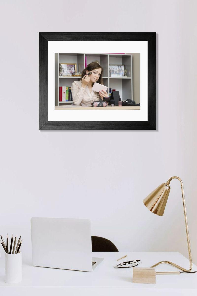 Shown hanging in a room: Modern 14"x12" (36x31cm)