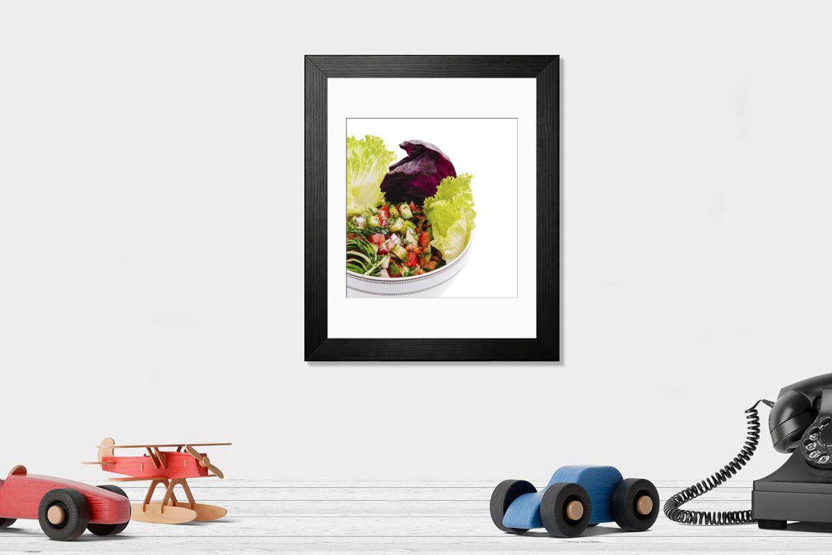 Shown hanging in a room: Modern 14"x12" (36x31cm)
