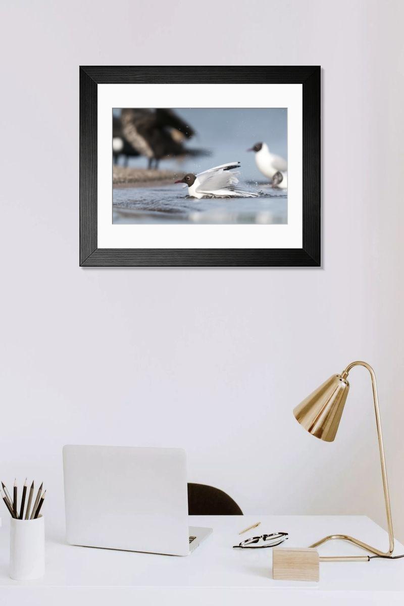 Shown hanging in a room: Modern 14"x12" (36x31cm)