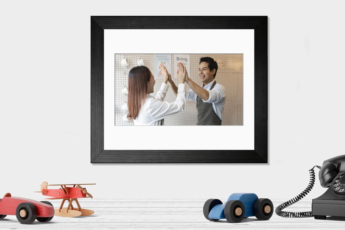 Shown hanging in a room: Modern 14"x12" (36x31cm)