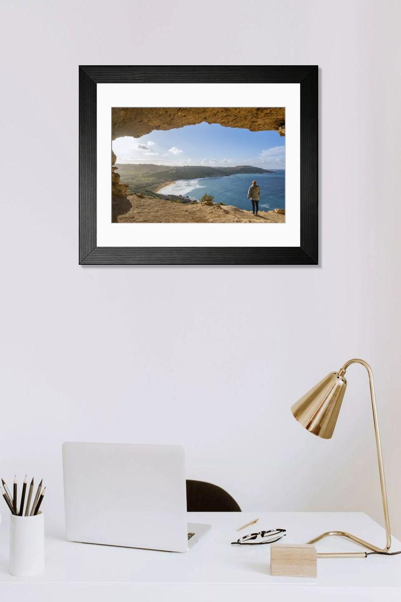 Shown hanging in a room: Modern 14"x12" (36x31cm)