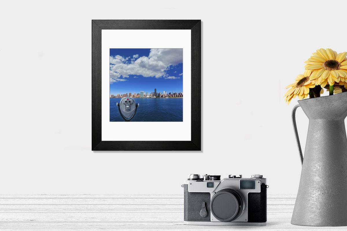 Shown hanging in a room: Modern 14"x12" (36x31cm)
