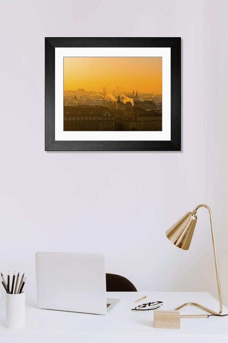 Shown hanging in a room: Modern 14"x12" (36x31cm)