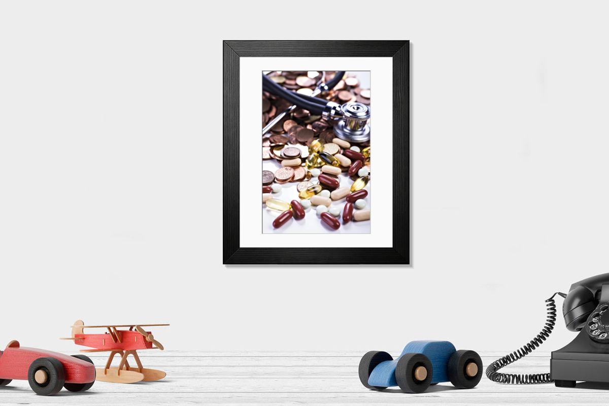 Shown hanging in a room: Modern 14"x12" (36x31cm)