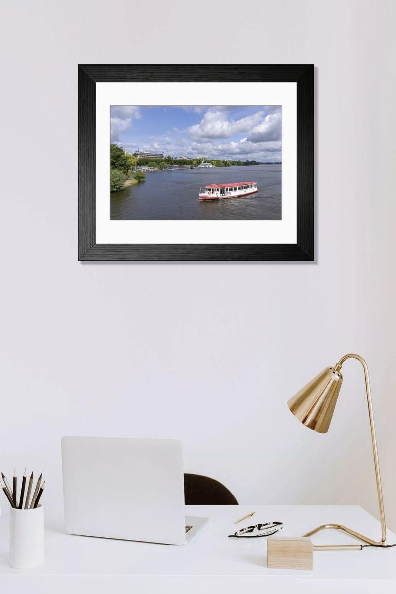 Shown hanging in a room: Modern 14"x12" (36x31cm)