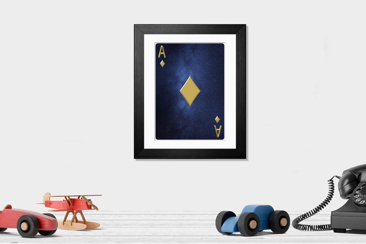 Shown hanging in a room: Modern 14"x12" (36x31cm)